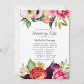 Watercolor Boho Bloemachtige Bruiloftsdouche per P Kaart (Voorkant)