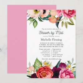 Watercolor Boho Bloemachtige Bruiloftsdouche per P Kaart