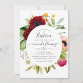Watercolor Boho Bloemendoop Kaart (Voorkant)