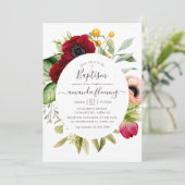 Watercolor Boho Bloemendoop Kaart (Staand voorkant)