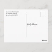 Watercolor Boho Bloemige Bruiloftsuitnodiging Briefkaart (Achterkant)