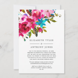 Watercolor Boho Chic Bloemen Beperkte Gastlijst Aankondiging