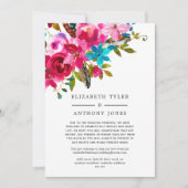 Watercolor Boho Chic Bloemengastlijst Aankondiging (Voorkant)