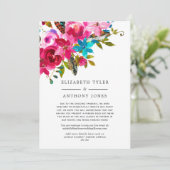 Watercolor Boho Chic Bloemengastlijst Aankondiging (Staand voorkant)