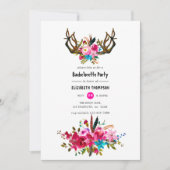 Watercolor Boho Chic Bloemensingleparty Kaart (Voorkant)