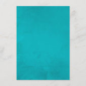 Watercolor Boho Chic Bloemige Bruiloft Menu (Achterkant)