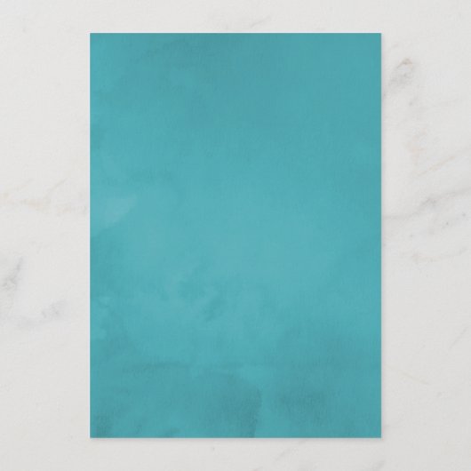 Watercolor Boho Chic Bloemige Bruiloft Menu (Achterkant)