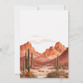 Watercolor Boho Desert Mountain Southwest Wedding  Kaart (Achterkant)