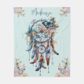 Watercolor Boho Dreamcatcher Gepersonaliseerde Naa Fleece Deken (Voorkant)