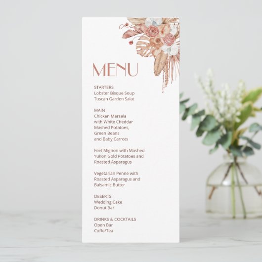 Watercolor Boho Floral    Kaart (Staand voorkant)