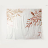 Watercolor Boho Herfstbladeren en Takken Wandkleed (Voorkant (horizontaal))