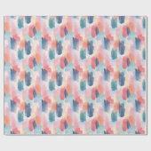Watercolor Boho Kwastmarkeringen Cadeaupapier (Vlak)