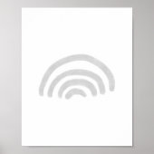 Watercolor boho minimalistische regenboogposter poster (Voorkant)