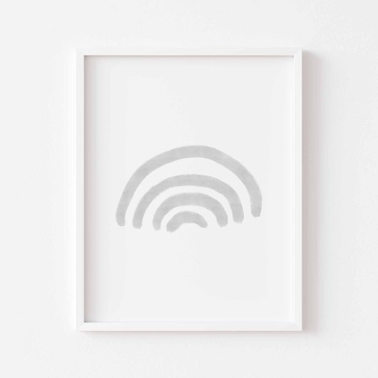 Watercolor boho minimalistische regenboogposter poster