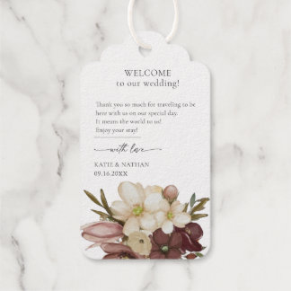 Watercolor Boho Neutraal Huwelijk Cadeaulabels