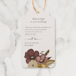 Watercolor Boho Neutraal Huwelijk Cadeaulabels
