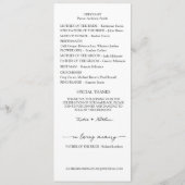 Watercolor Boho Neutraal Huwelijksprogramma Menu (Achterkant)