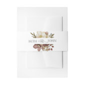Watercolor Boho Neutral & Rose Wedding  Uitnodigingen Wikkel (Voorkant Voorbeeld)