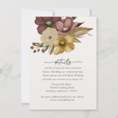 Watercolor Boho Neutral Wedding Details Card Notitiekaartje (Voorkant)
