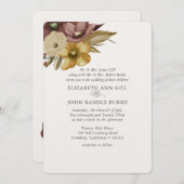 Watercolor Boho Neutral Wedding  Kaart (Voorkant / Achterkant)