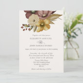Watercolor Boho Neutral Wedding  Kaart (Staand voorkant)