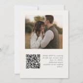 Watercolor Boho Neutral Wedding  Kaart (Achterkant)