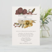 Watercolor Boho Neutral Wedding  Kaart (Staand voorkant)