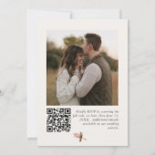 Watercolor Boho Neutral Wedding  Kaart (Achterkant)