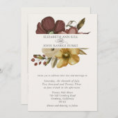 Watercolor Boho Neutral Wedding  Kaart (Voorkant / Achterkant)