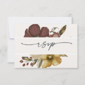 Watercolor Boho Neutral Wedding RSVP Kaart (Voorkant)