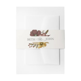 Watercolor Boho Neutral Wedding  Uitnodigingen Wikkel