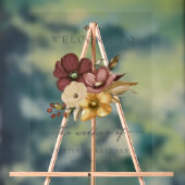 Watercolor Boho Neutrale Bloemige Bruiloft Acryl Bord (Neutraal)