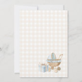 Watercolor Boho Nursery boy  baby shower Kaart (Achterkant)