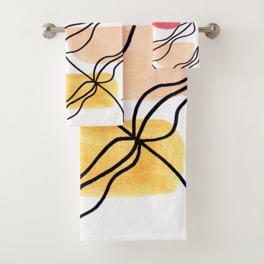Watercolor Boho Patroon   Bad Handdoek (Insitu)
