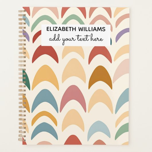 Watercolor Boho Rainbow Planner (Voorkant)