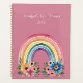 Watercolor Boho Rainbow Planner (Voorkant)