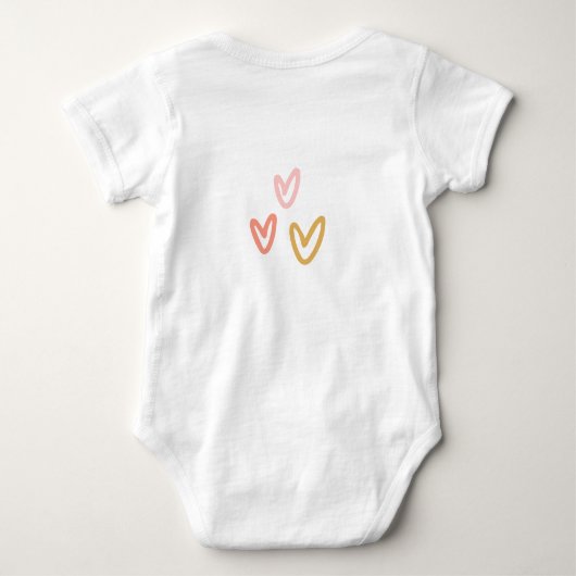 Watercolor Boho Regenboog Baby Romper (Achterkant)