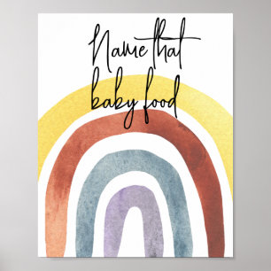 Watercolor Boho Regenboog - naam die babyvoeding Poster