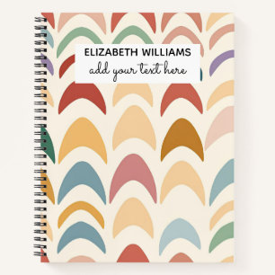 Watercolor Boho Regenboog Notitieboek