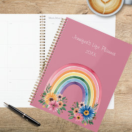 Watercolor Boho Regenboog Planner
