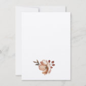 Watercolor Boho Rose & Neutral Wedd Details Card Notitiekaartje (Achterkant)