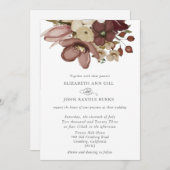 Watercolor Boho Rose & Neutral Wedding Kaart (Voorkant / Achterkant)