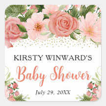 Watercolor Boho Roze Rozen Boho Baby Shower