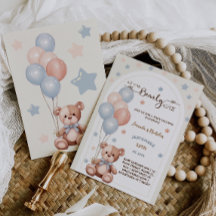 Watercolor Boho Teddydier Neutrale Baby Shower
