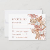 Watercolor Boho Wedding RSVP Kaartje (Voorkant)