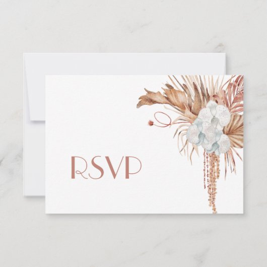 Watercolor Boho Wedding RSVP Kaartje (Achterkant)