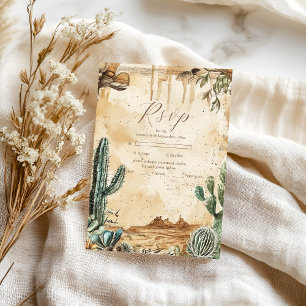 Watercolor Boho Westers RSVP Kaartje