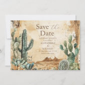Watercolor Boho Westers Save The Date (Voorkant)
