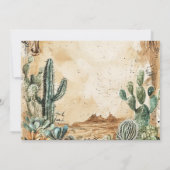 Watercolor Boho Westers Save The Date (Achterkant)