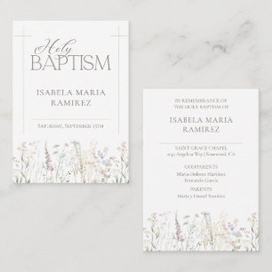 Watercolor Boho Wilde Bloemen Herinneringskaart Visitekaartje